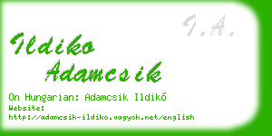 ildiko adamcsik business card