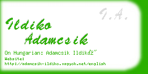 ildiko adamcsik business card